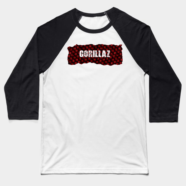 Gorillaz Ripped Flannel Baseball T-Shirt by BAUREKSO